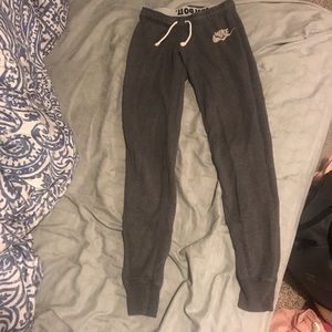 Grey Nike sweatpants